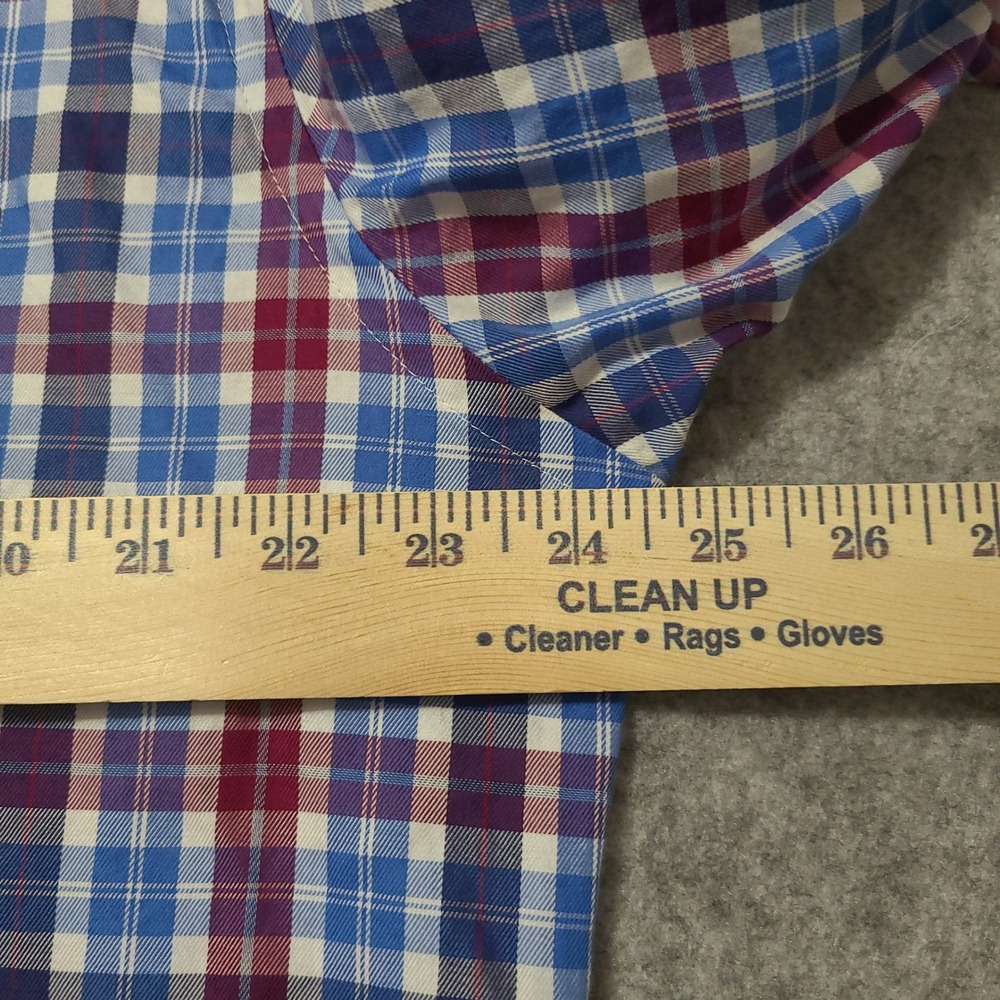 Peter Millar Button Down Shirt Mens Large Multi Color Plaid Long Sleeve Cotton - Picture 6 of 7